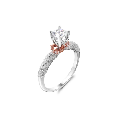Nhẫn cầu hôn Vàng Đá Moissanite 14K